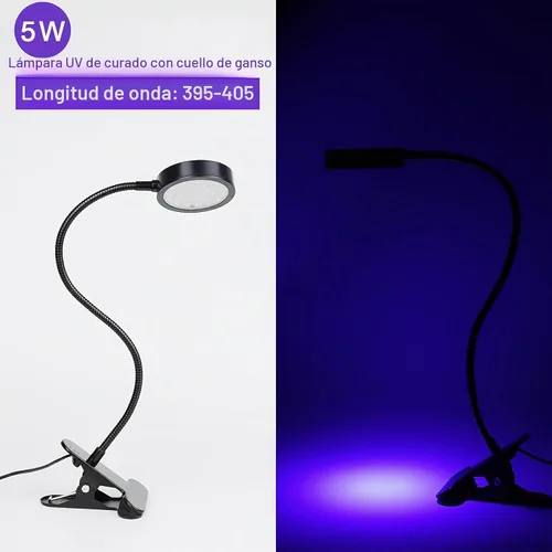 Vista 3 de Lámpara de curado de cuello de cisne de luz UV, 5W, lámpara ultravioleta