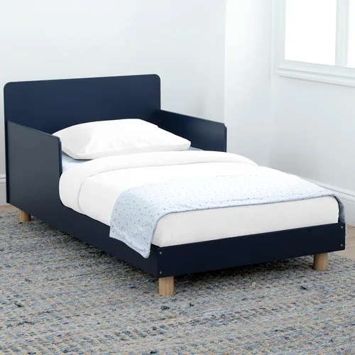 Vista 3 de Delta Children GapKids - Cama para niños pequeños, azul marino/natural + colchón TrueSleep para cuna y niño pequeño (matrimonio)