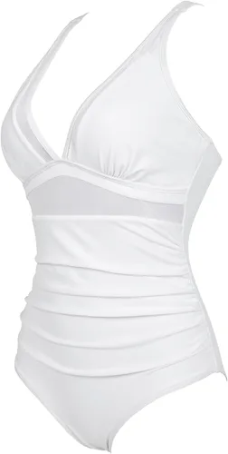 Vista 2 de SUUKSESS Traje de baño sexy de malla con control de abdomen para mujer