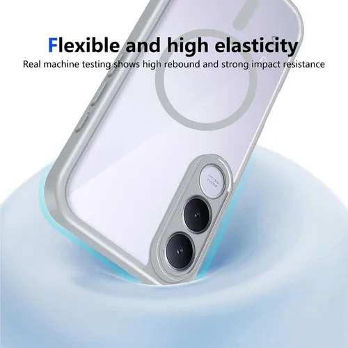 Vista 67 de Funda magnética transparente compatible con Xiaomi 17T, color negro 2 en 1 PC + TPU cubierta de teléfono a prueba de golpes, carcasa protectora