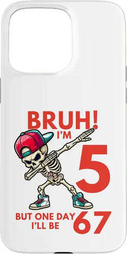 Vista 31 de Bruh I'm 5 But One-Day I'll Be 67 Retro 5th Birthday Kids Case for iPhone 17