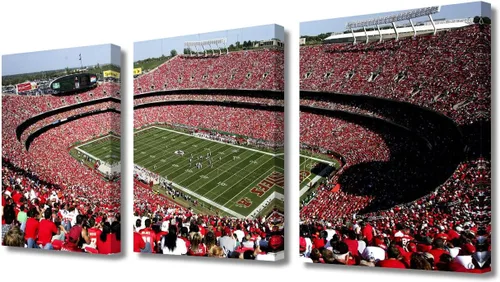 Vista 87 de TUMOVO MetLife Stadium - Decoración de pared de Nueva York, 3 piezas, lienzo, arte de pared para decoración del hogar, juegos de fútbol americano