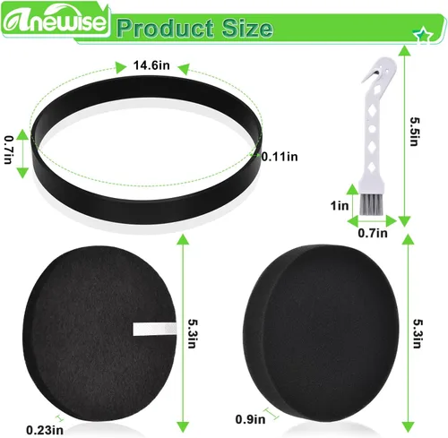 Vista 3 de Anewise Filtro y correa de repuesto para Bissell 2258 2492 2252 2254 2489 2486 2260 para aspiradora giratoria Cleanview Powerlifter Rewind