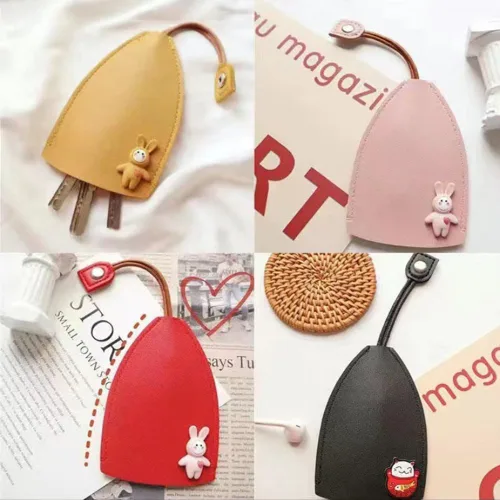 Vista 8 de RJDJ Bolso de la llave del cuero de la PU de las frutas lindas, creativo extraíble lindo caso de la llave del coche de la gran capacidad, bolso