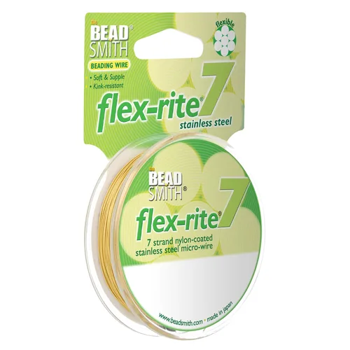 Vista 12 de The Beadsmith Flex-Rite - Alambre de acero inoxidable recubierto de nailon Transparente: 30 pies
