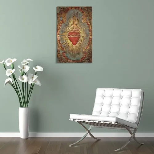 Vista 5 de ZHENNAN Póster en lienzo con diseño de corazón sagrado de Jesús (26), impresiones artísticas para colgar fotos para regalo, decoración del hogar