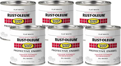 Vista 16 de Rust-Oleum 7776502-2PK - Pintura antióxido para aplicación con brocha, cuarto de galón, negro plano (paquete de 2)