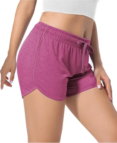 Vista 3 de Womens Sweat Shorts High Waisted Athletic Dolphin Shorts Comfy Lounge Running Shorts Gym Shorts with Drawstring