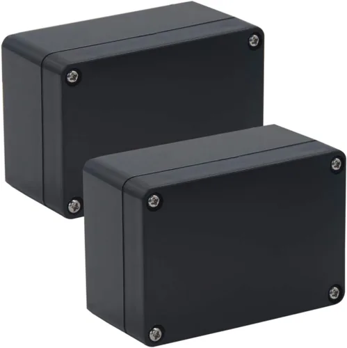 Vista 11 de Caja de Proyecto ABS Cajas Eléctricas Negras IP65 Caja Impermeable para Exteriores Caja de Conexiones Electrónicas Caja de Alimentación con Remates