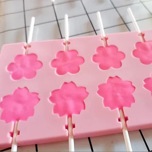 Vista 9 de Molde de silicona para piruletas de flores: el molde de piruleta de chocolate se puede utilizar para hacer una variedad de dulces hechos a mano como