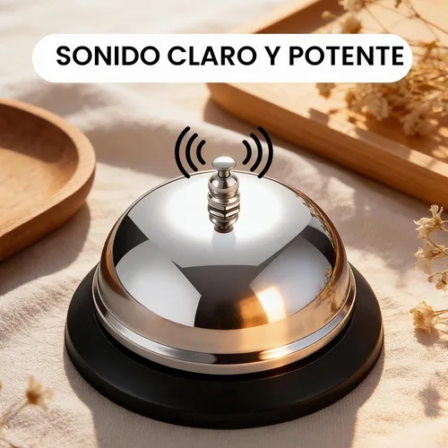 Vista 5 de Campana de llamada, campana de servicio de acero inoxidable de 3.3