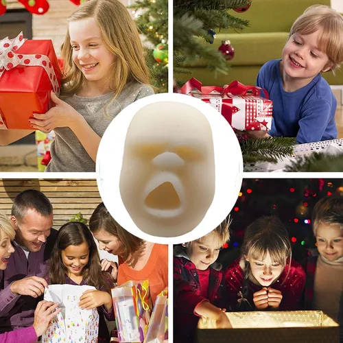 Vista 6 de Juguetes blanditos sensoriales de cara humana para aliviar el estrés, para adultos, adolescentes y niños, juguete de descompresión para aliviar