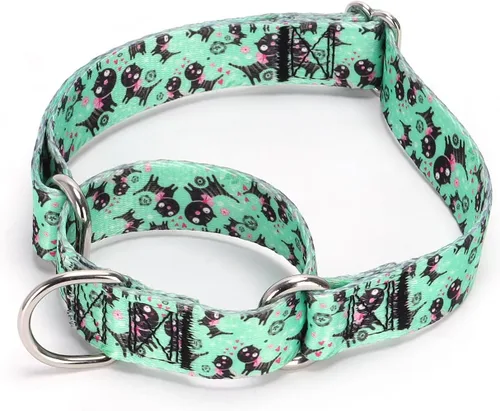 Vista 31 de Collar de perro de nailon resistente, collar ajustable de martingala para perros para caminar y entrenamiento para perros machos y hembras perros