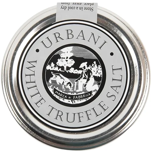Vista 3 de Sal de trufa blanca italiana con copos de trufa real, 3.5 onzas, por Urbani Truffes. Fabricado en Italia con la mejor sal para un fuerte sabor