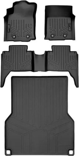 Vista 25 de SMARTLINER Juego de tapetes de piso de primera fila para Toyota Tacoma 2005-2011