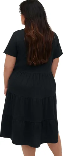 Vista 3 de Ellos Vestido tipo camiseta escalonada de talla grande para mujer