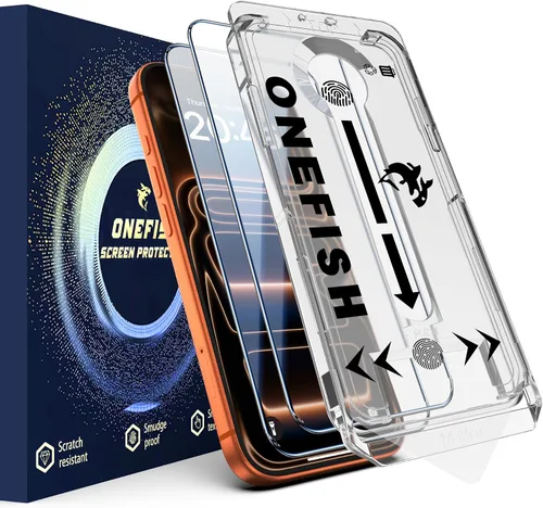 Vista 12 de OneFish Protector de pantalla de vidrio templado de borde completo para iPhone 11 Pro/XS/X de 5.8 pulgadas, paquete de 2 refuerzos de bordes, HD