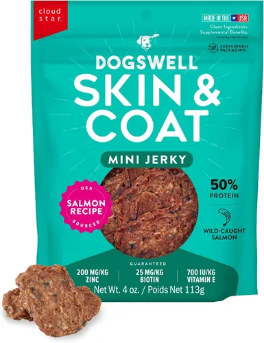 Vista 10 de Dogswell Skin & Coat - Golosinas para perros, cordero, bolsa de 10 onzas