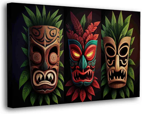 Vista 38 de SpiritualHands Máscaras africanas - Lienzo decorativo para pared, lienzo de dama africana, vibrante arte de pared africano hecho a mano