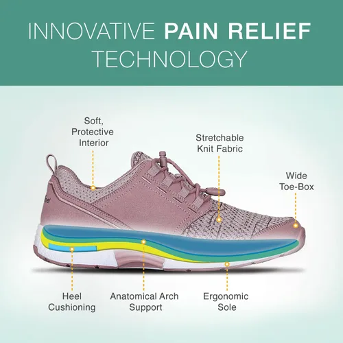 Vista 3 de Orthofeet Zapatillas ortopédicas de punto Francis sin ataduras para mujer