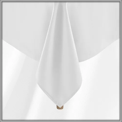 Vista 4 de Lann's Linens - Mantel rectangular de tela de poliéster de primera calidad para bodas, banquetes y restaurantes Blanco