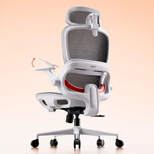 Vista 11 de SIHOO Silla de oficina B100, cómoda silla de oficina ergonómica, silla de computadora con soporte lumbar adaptable y reposacabezas ancho Negro