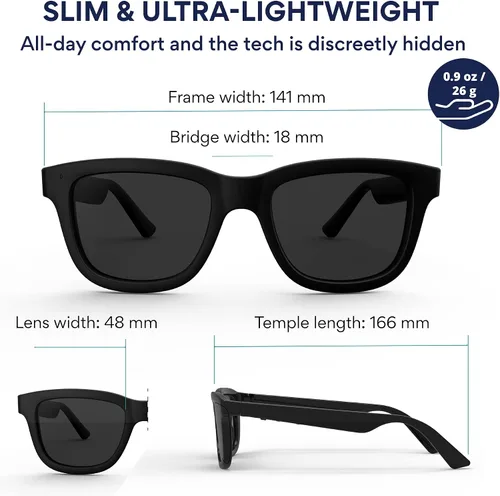 Vista 5 de Ampere Dusk App with Adjustable Smart Sunglasses