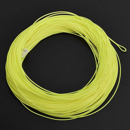Vista 3 de SF Fly línea flotante con círculo soldado 100 pies Fluo amarillo