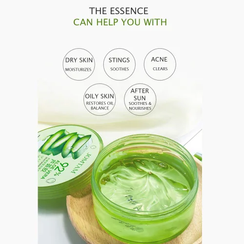 Vista 8 de Aloe Vera 92% Gel Hidratante Extracto Natural Nutre La Limpieza Nutre Suaviza La Glicerina Aceite Equilibrio Esencia Elimina el Acné 10.58 oz