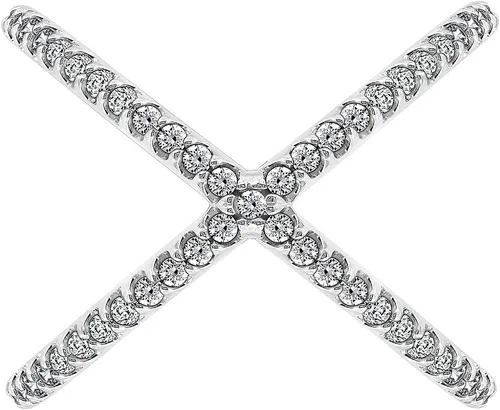 Vista 2 de Tienda Essentials Anillo de plata de ley hecho con elementos infinitos de circonita cúbica entrecruzada en X individual