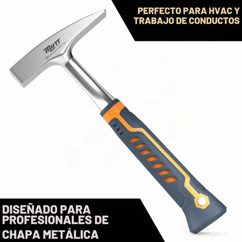 Vista 6 de Mutt Tools - Martillo de chapa metálica de 18 onzas para HVAC