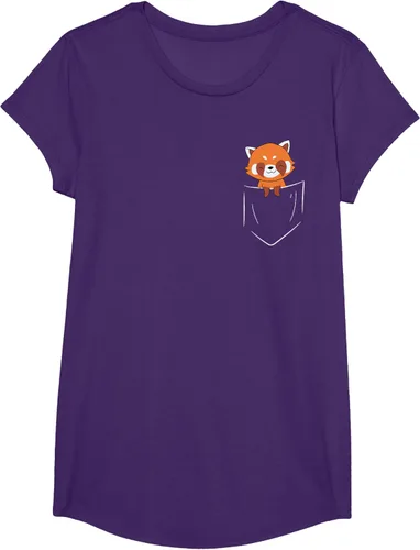 Vista 15 de Funny Red Panda In Pocket - Camiseta con bolsillo, Negro, S