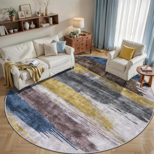 Vista 15 de Ciicool Alfombra moderna abstracta de 2 x 3 pulgadas, lavable, pequeña, antideslizante, de pelo bajo, alfombra de entrada plegable para cocina