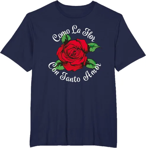 Vista 45 de Como La Flor - Bailar Cumbia - Mexican Rose Fiesta Regalo Camiseta Negro