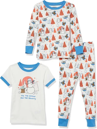 Vista 8 de Amazon Essentials Conjunto de pijama de algodón ajustado para niños