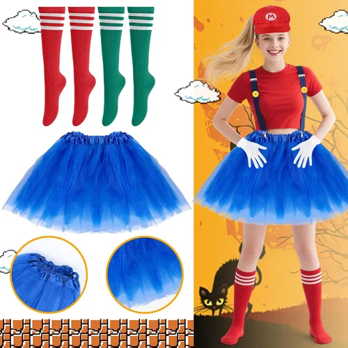 Vista 5 de Accesorios de disfraz de Halloween para mujeres adultas, disfraz de Halloween 2025 con sombreros, guantes, tirantes, botones, bigotes, divertidos