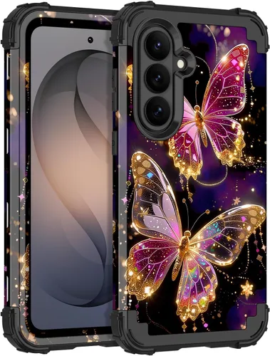 Vista 35 de LONTECT Funda para Galaxy S26 5G a prueba de golpes, 3 en 1, resistente y resistente, policarbonato duro+híbrida suave resistente de alto impacto