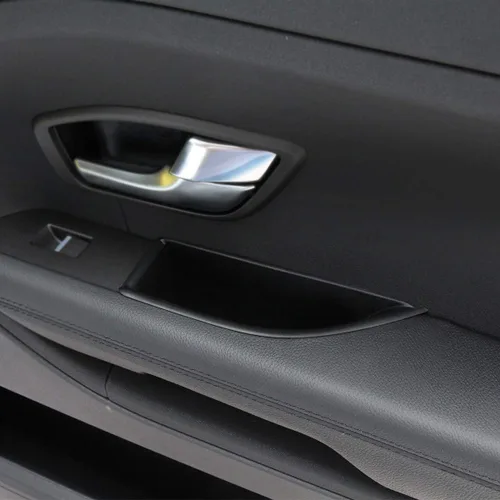 Vista 5 de Caja de almacenamiento de puerta de reposabrazos interior de plástico ABS negro para Land Rover Range Rover Evoque 2011-2015
