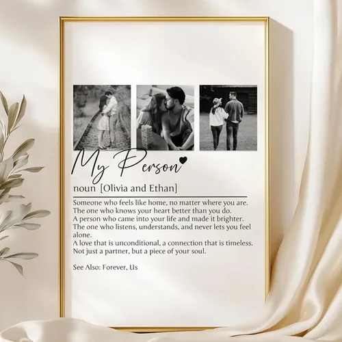 Vista 17 de LOVELYPOD Póster de lienzo personalizado para parejas, fotos personalizadas para parejas, ideas para regalo del día de San Valentín, regalo