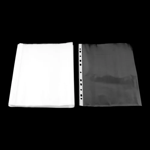 Vista 2 de uxcell Oficina de plástico en forma cuadrada archivo A4 papel protector hoja 0.0 in espesor 100pcs transparente