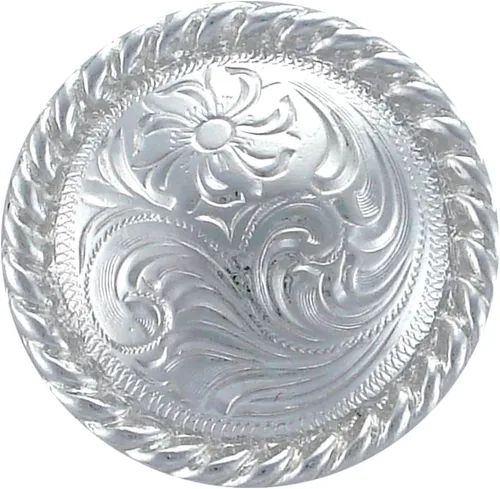 Vista 2 de F9819-3-SRTP 1" Concho de borde de cuerda redondo 10 piezas Plata antigua Plata envejecida