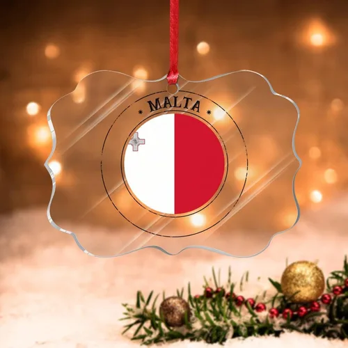 Vista 16 de Adornos de Navidad de Malasia, bandera de Malasia, adornos acrílicos, colgante para árbol de Navidad, bandera nacional, recuerdo del país
