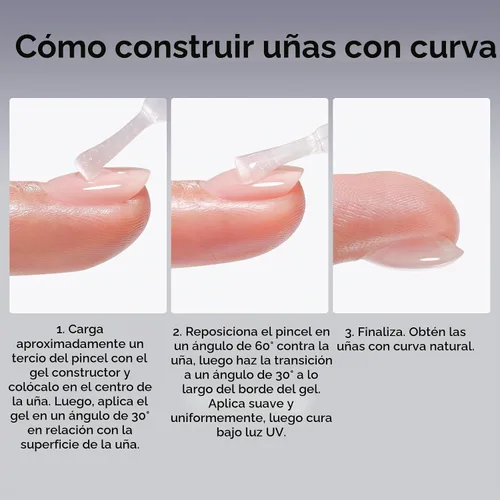 Vista 8 de GELLEN Gel constructor 5 en 1 para uñas, 0.7 fl oz fórmula transparente sin HEMA Gel constructor de uñas libre de hema de 0.7 fl oz