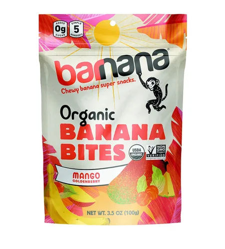 Vista 19 de Barnana - Bocaditos de plátano de coco masticables orgánicos, golosina deshidratada saludable, aperitivo de plátano y coco masticable, hecho