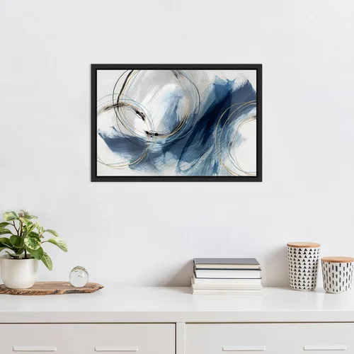 Vista 6 de Amanti Art Isabelle Z - Lienzo enmarcado para pared, 16 x 23 pulgadas, diseño de desvío, lienzo enmarcado para pared, arte abstracto, decoración