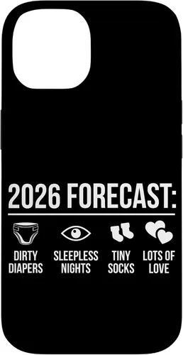 Vista 4 de Funny New Parents Future Mom Dad to Be 2026 Expecting Couple Case for iPhone 17