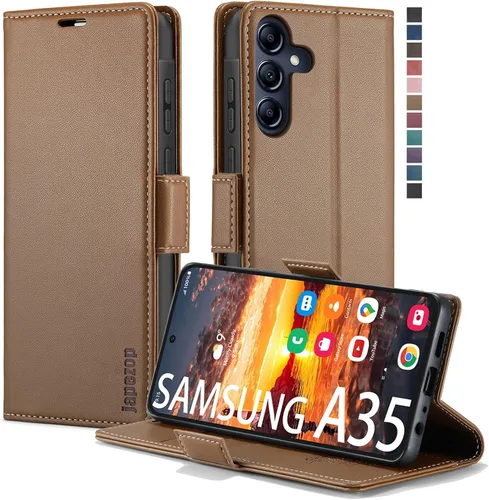 Vista 12 de Funda tipo cartera para Samsung Galaxy A32 5G con bloqueo RFID, tarjetero y función atril magnético, funda de cuero con tapa para Galaxy A32 5G