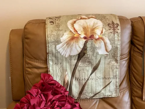 Vista 3 de Historie Naturelle Iris - Funda para reposacabezas para muebles, protectores de muebles, sofás biplazas, sillones reclinables, sillas de teatro