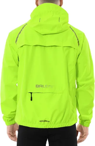 Vista 10 de baleaf Chaqueta impermeable para hombre con capucha ligera reflectante A-Negro
