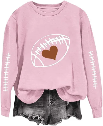 Vista 20 de Women's Oversized Sweatshirt, Long Sleeve Sweatshirts Crewneck Printed Pullover Tops, S-3XL